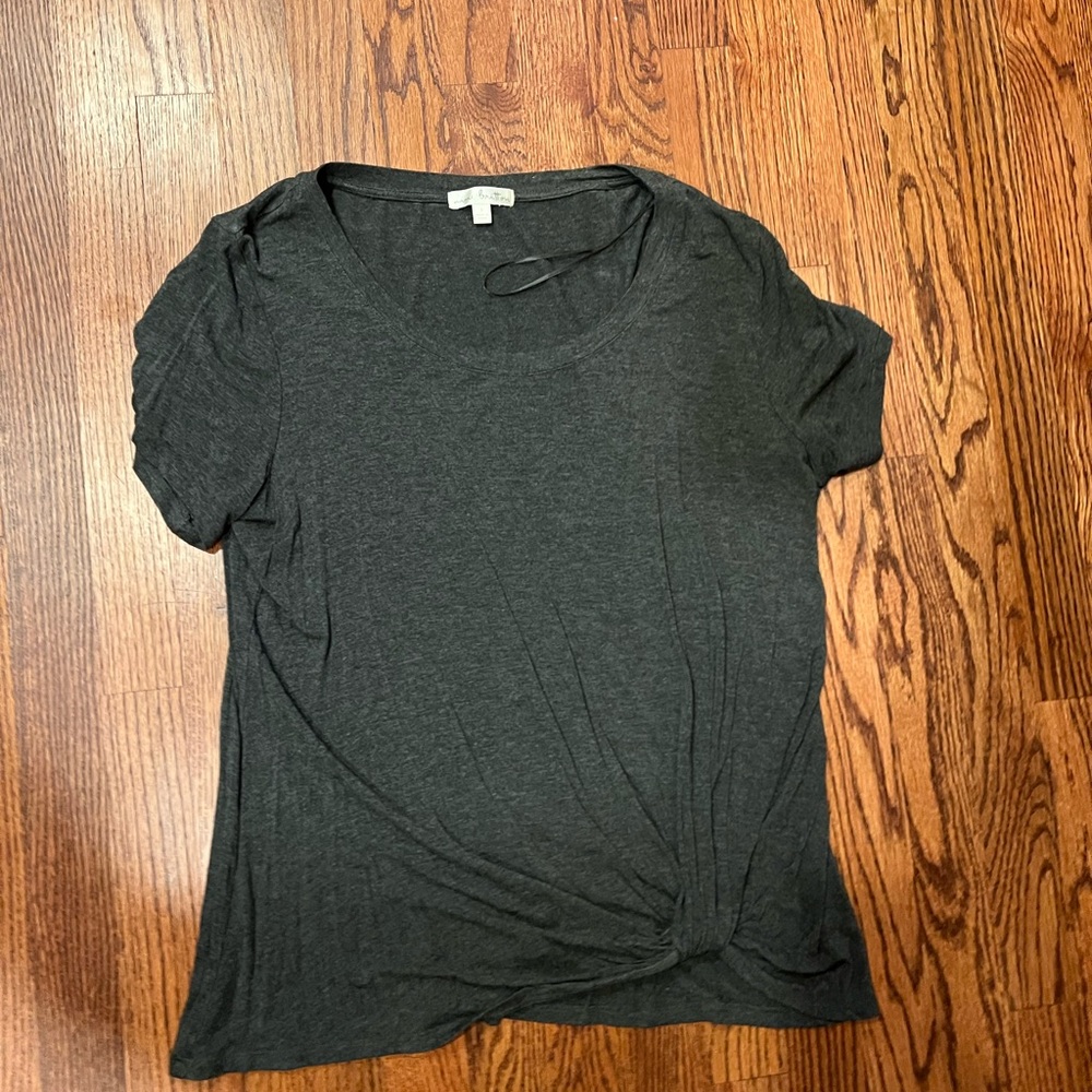 Black Casual Short Sleeve Tee